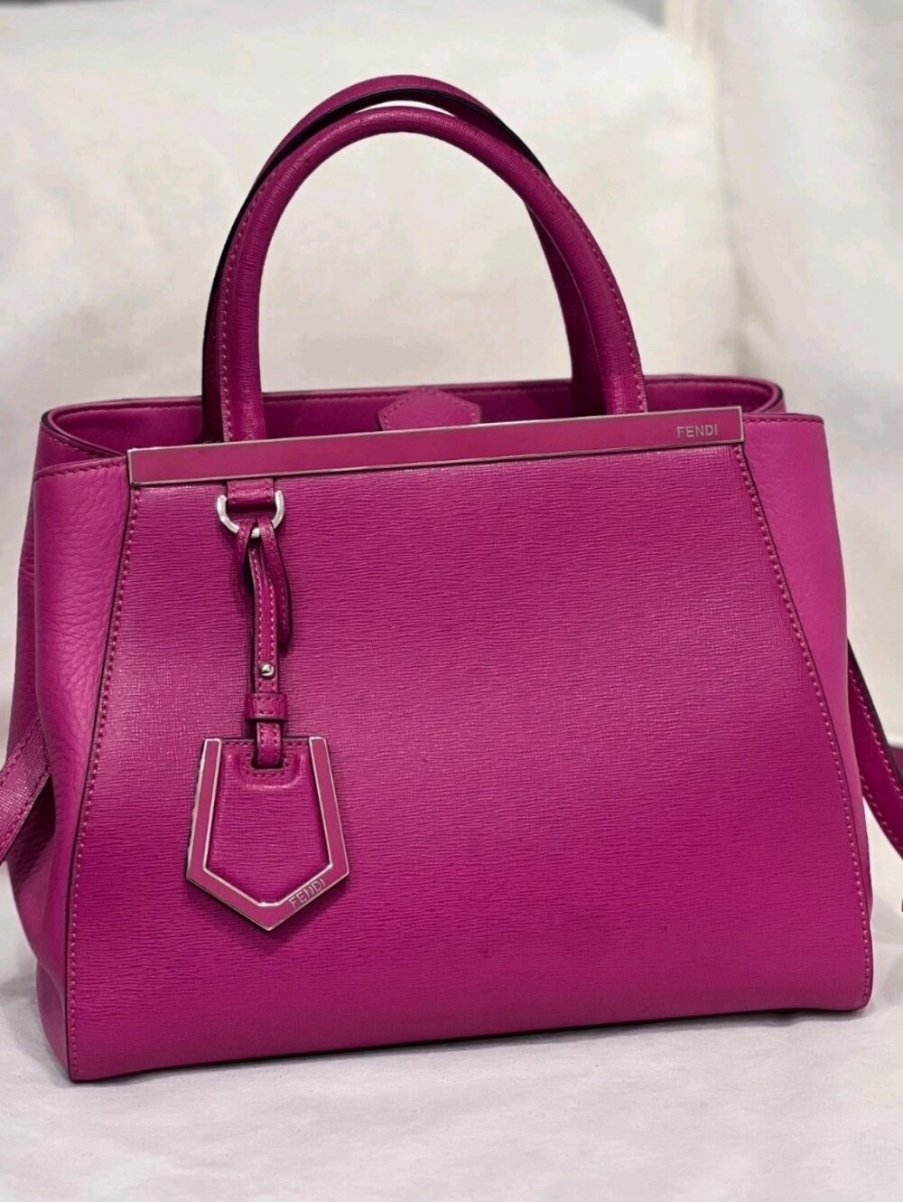 Fendi Pink 2jours Crossbody Handbag with Shoulder Strap